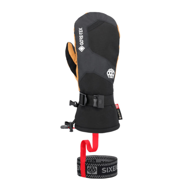 686 Mens Leather Linear Mitts Natural / S