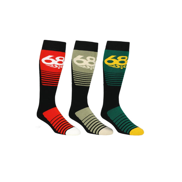 686 Mens Moto Socks - 3 Pack Assorted / S/M