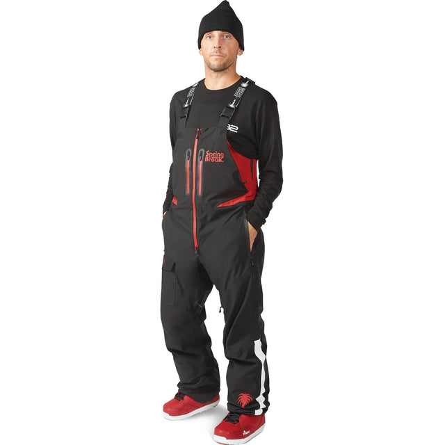 ThirtyTwo Springbreak Bib Pants Red/Black / M