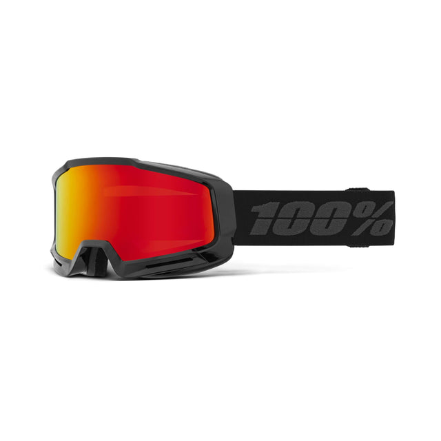 100% Okan HiPER Goggles Black/Red - Mirror Red Lens