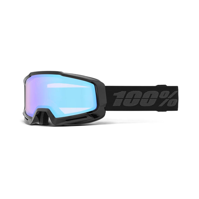 100% Okan HiPER Goggles Black/Turquoise - Mirror Turquoise Lens