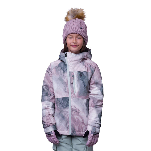 686 Girl's Hydra Insulated Jacket Dusty Mauve Marble / S