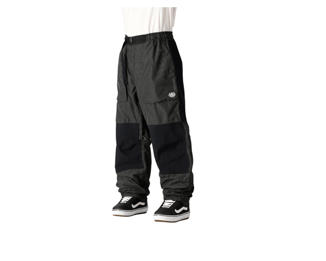 686 Mens 2.5L Ghost Pants Black Grid Colorblock / S