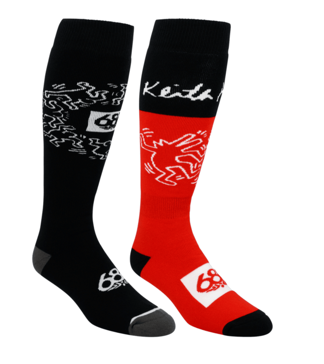 686 Mens Keith Haring Sock 2 Pack Assorted / S/M