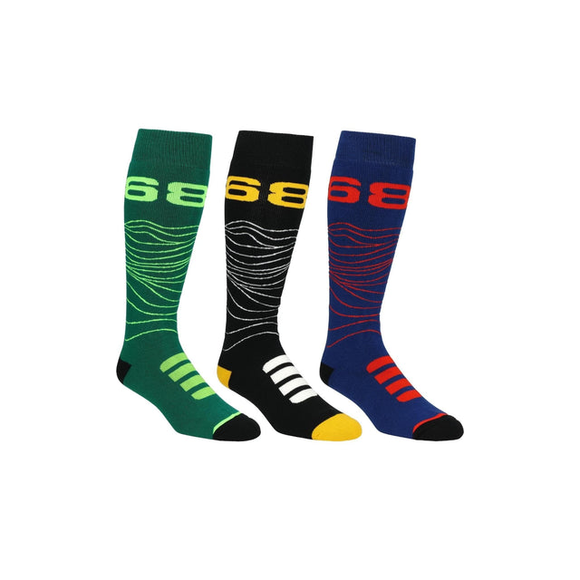 686 Mens Topo Socks - 3 Pack Assorted / S/M