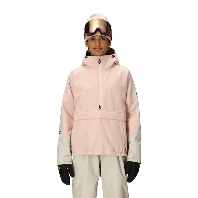 686 Womens Outline Shell Anorak 2026 Smokey Pink Colorblock / S