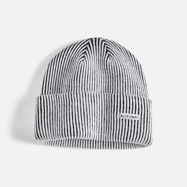 Autumn Cord Beanie White Black / One Size