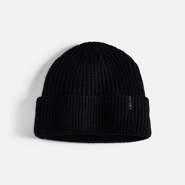 Autumn Thermal Knit Beanie Black / One Size