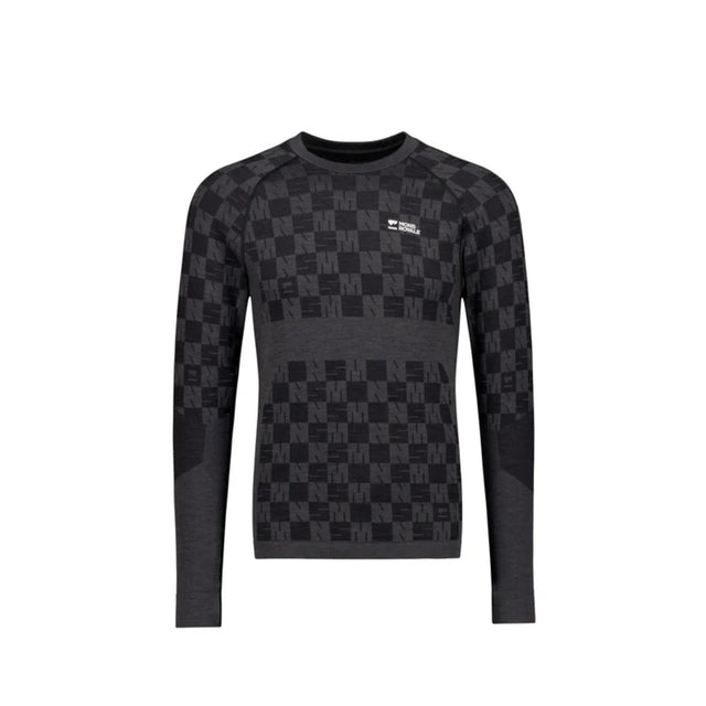 Mons Royale Ascender Merino Seamless Long Sleeve Baselayer Forged Iron / Black / M