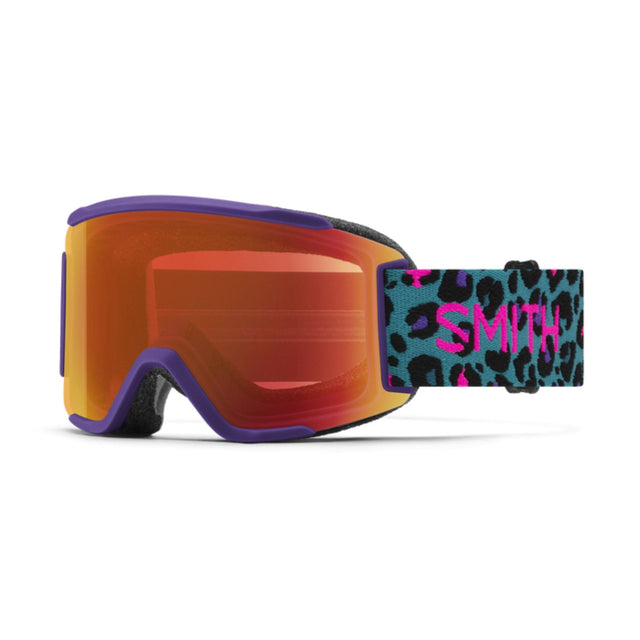 Smith Squad S (Small Fit) Goggles 2024 Purple Haze Neon Cheetah / Chromapop Everyday Red Mirror