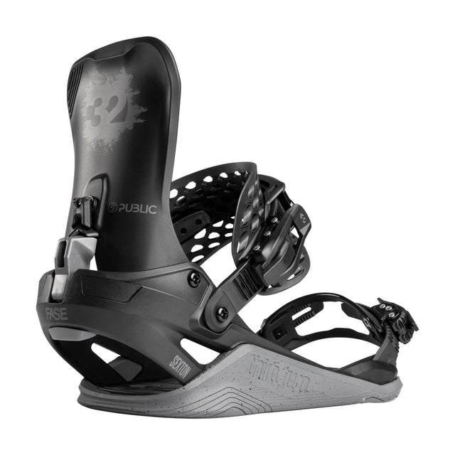 ThirtyTwo Basin Public Fase Bindings 2027 - Public Black/Gray