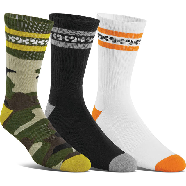 ThirtyTwo Rest Stop Crew Socks 3-Pack Assorted / S/M