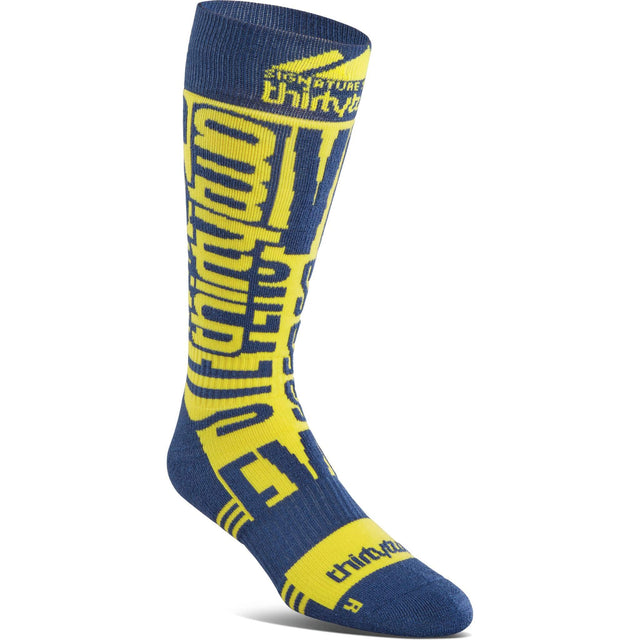 ThirtyTwo Signature Merino Snowboard Socks Blue/Yellow / S/M