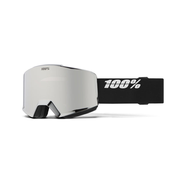 100% Norg HiPER Goggles Black/Silver - Mirror Silver Lens