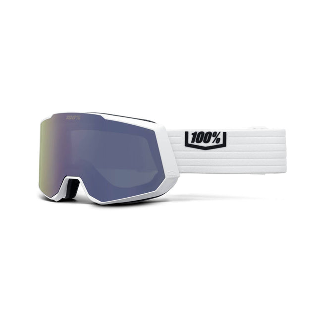 100% Snowcraft XL HiPER Goggles White/White - Mirror White Lens