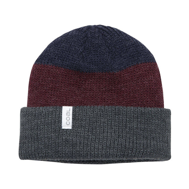 Coal The Frena Thick Knit Cuff Beanie Charcoal Stripe