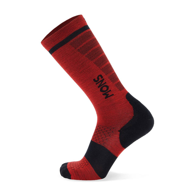 Mons Royale Pro Lite Merino Snow Sock Retro Red / L