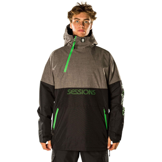 Sessions Central Anorak Pullover Jacket 2022 Black / S